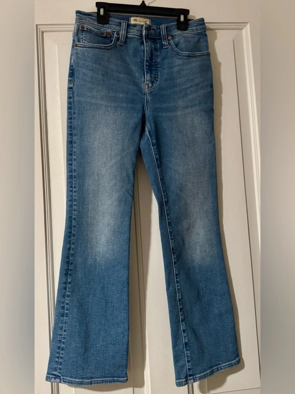 Madewell Cali Demi Boot Jeans 26‎ Crop Flare Stretch Dorrance Wash TENCEL™ Denim